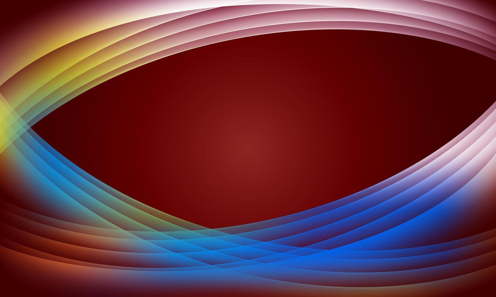 color light smooth lines wave curves with soft gradient abstract red background. abstract background with lines. blank space. vector