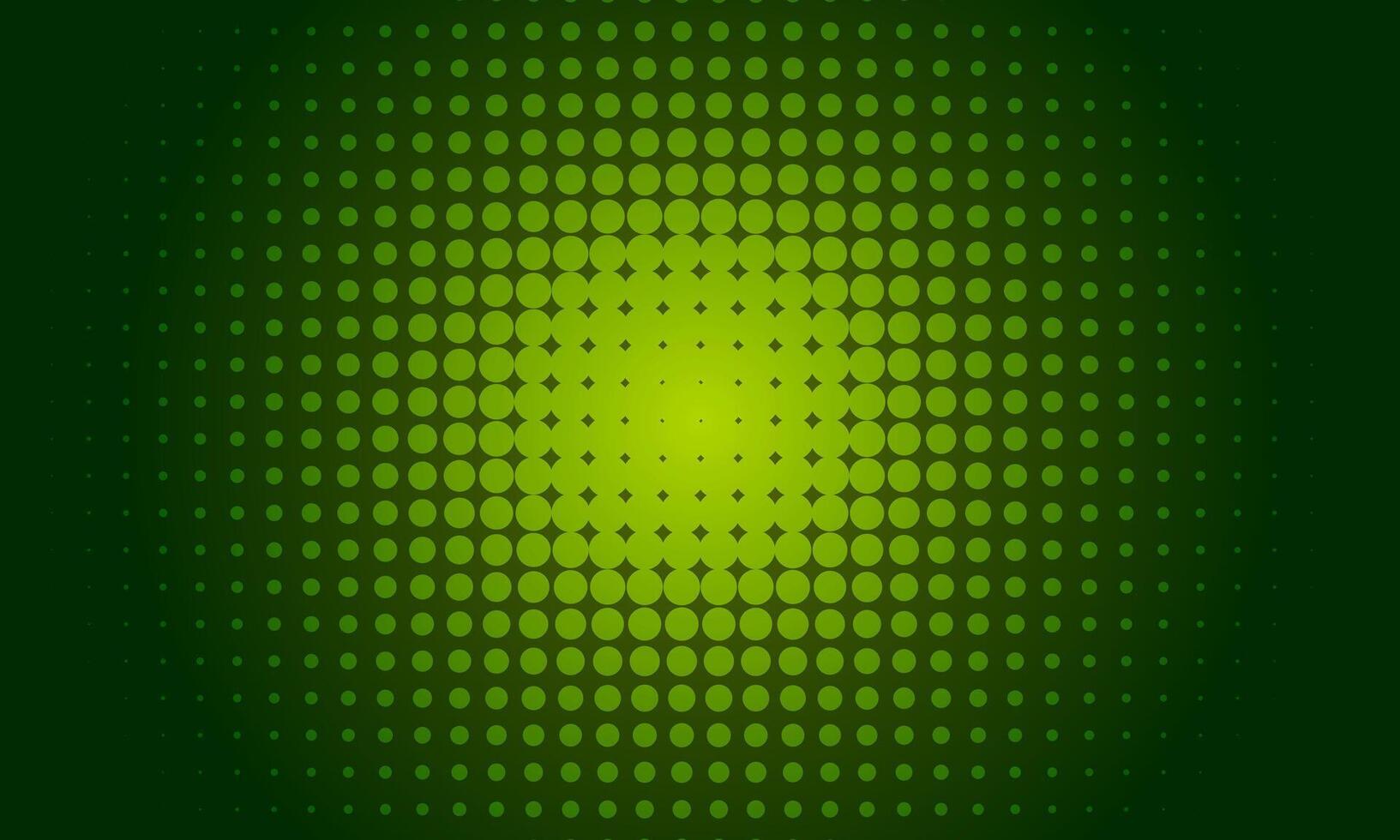 Halftone circle isolated on green background. retro wallpaper. vector