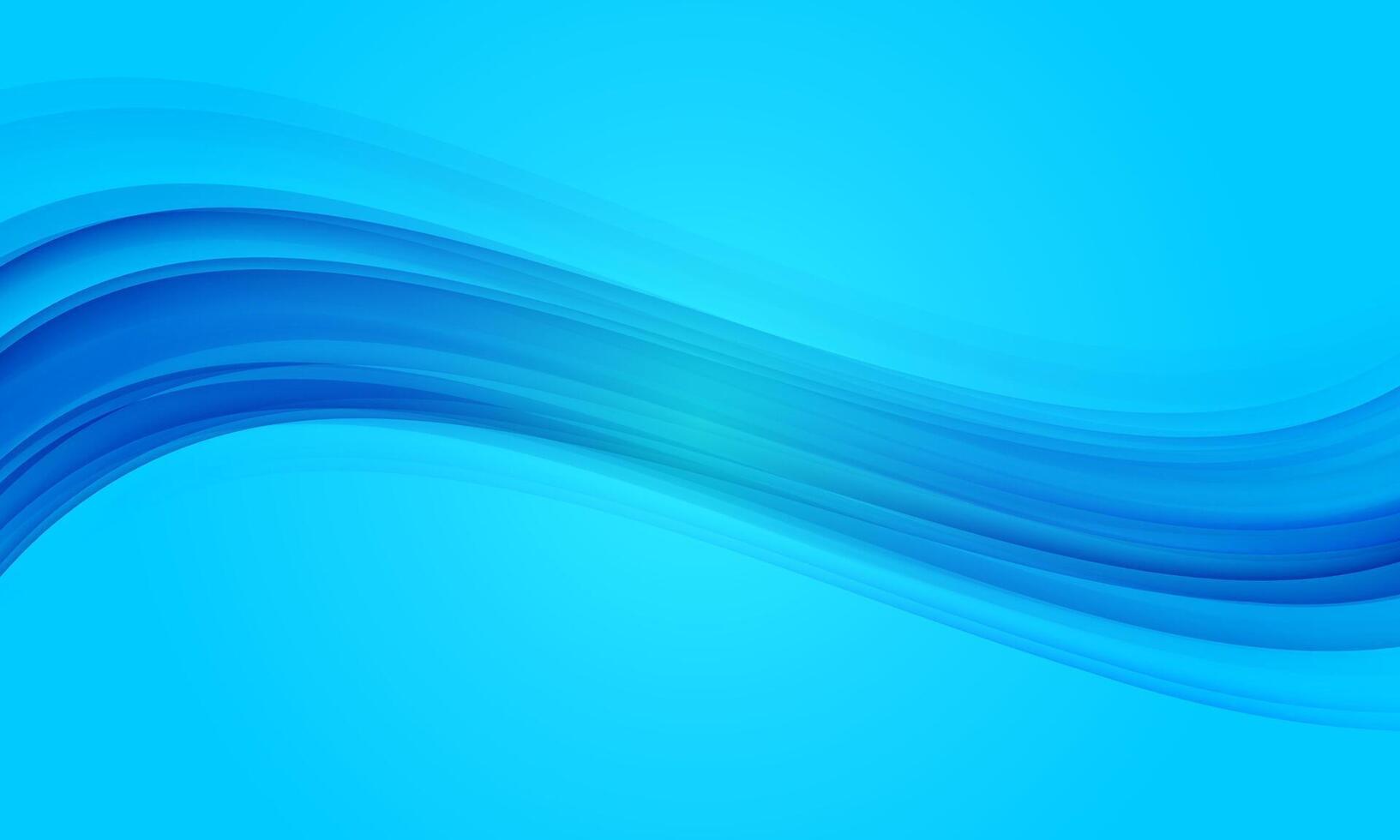 Abstract shiny wave design element with smooth effect on blue background. vector