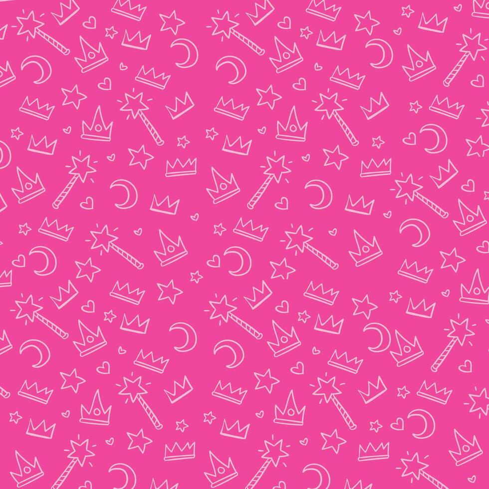 Background for a girl. Pattern. Pink print. Princess background vector