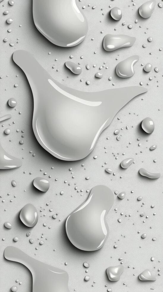 Water droplets on a textured surface creating a shimmering effect in soft light photo