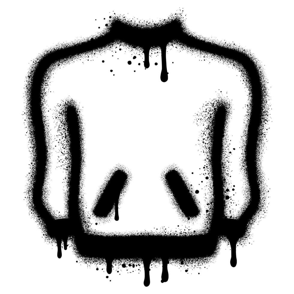 Sweaters graffiti with black spray paint. vector