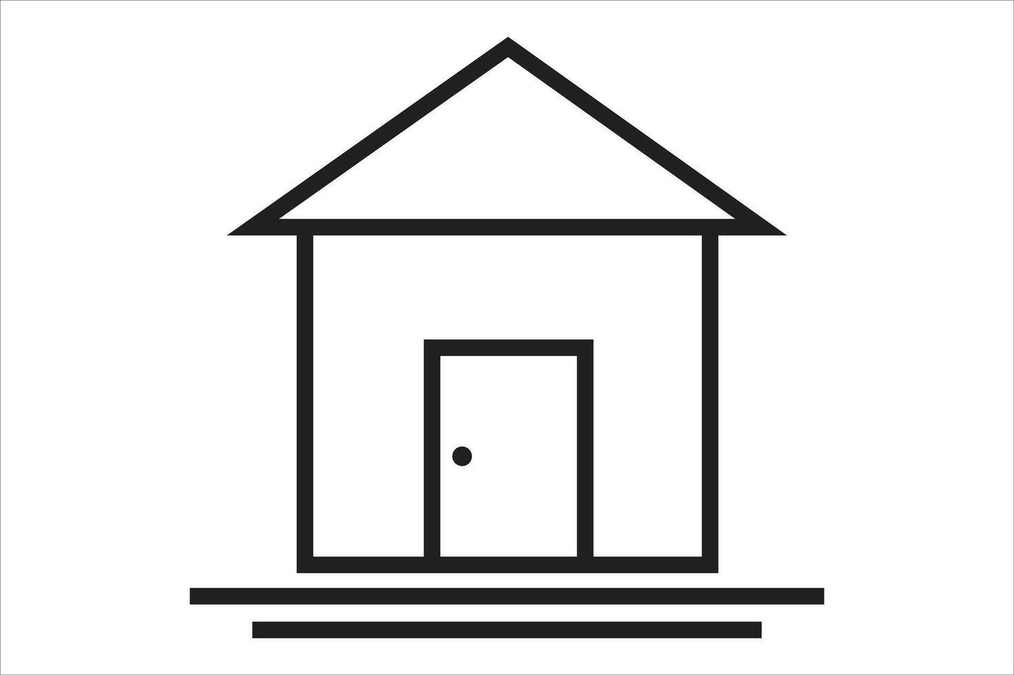 House line black Icon a design vector