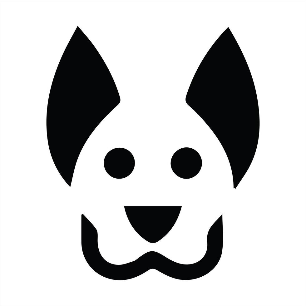 Cute dog face dog head cartoon logo design vector