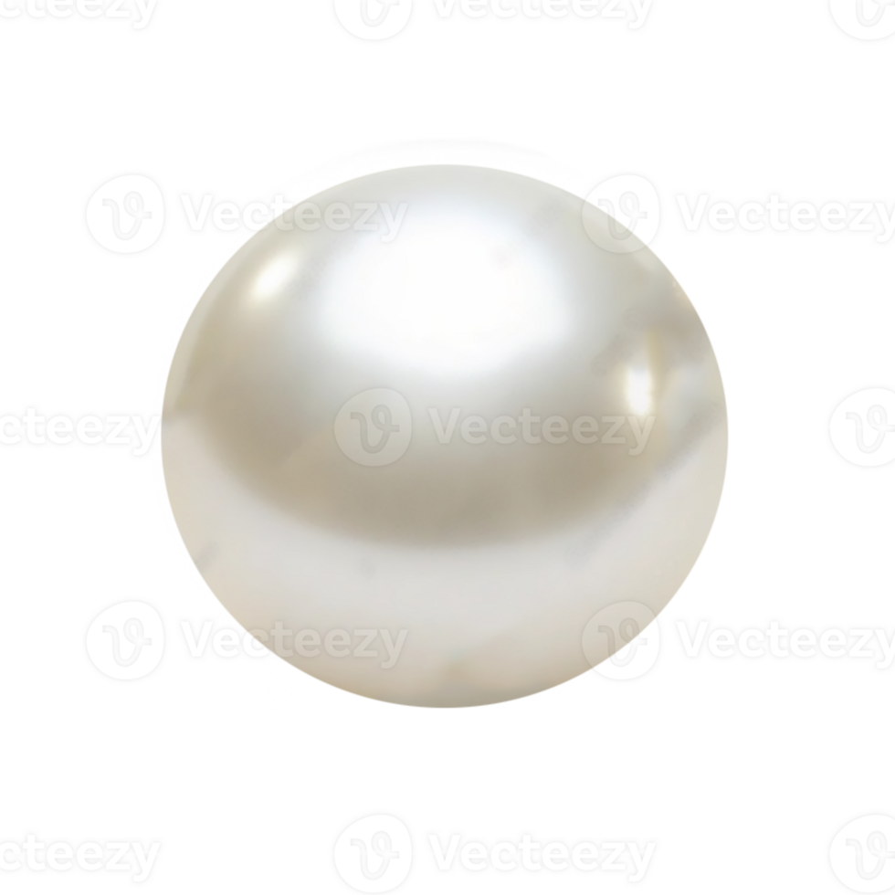 white pearl isolated on transparent background png