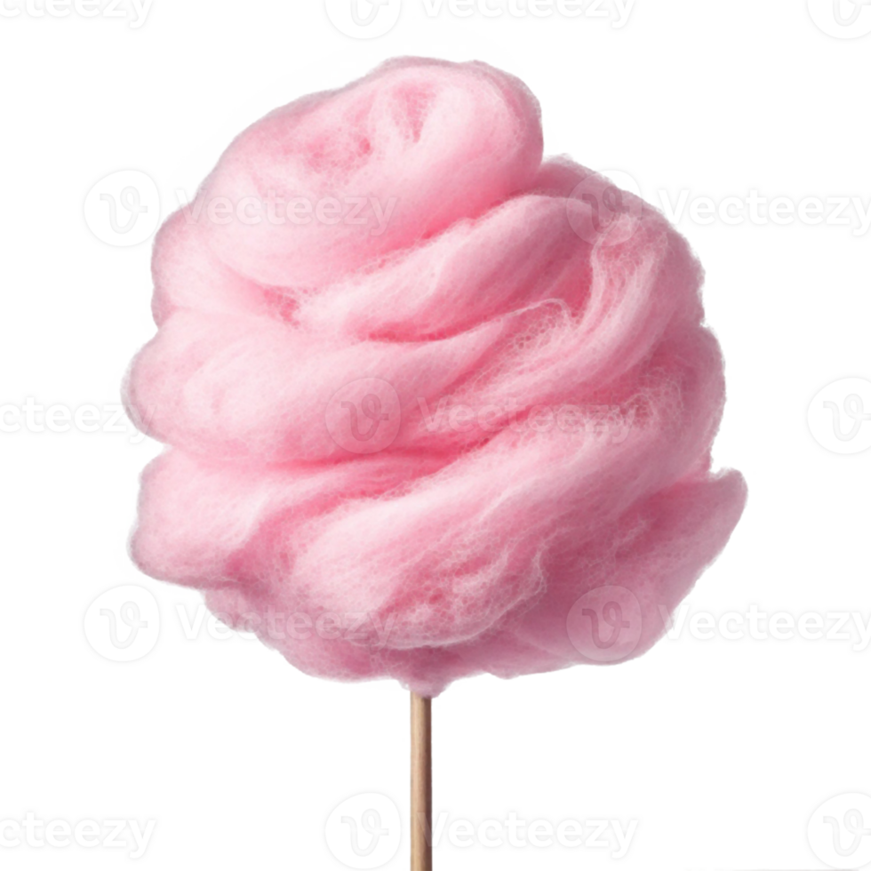 pink cotton candy isolated on transparent background png
