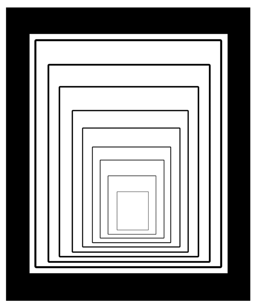 A black and white square with a white line through it png