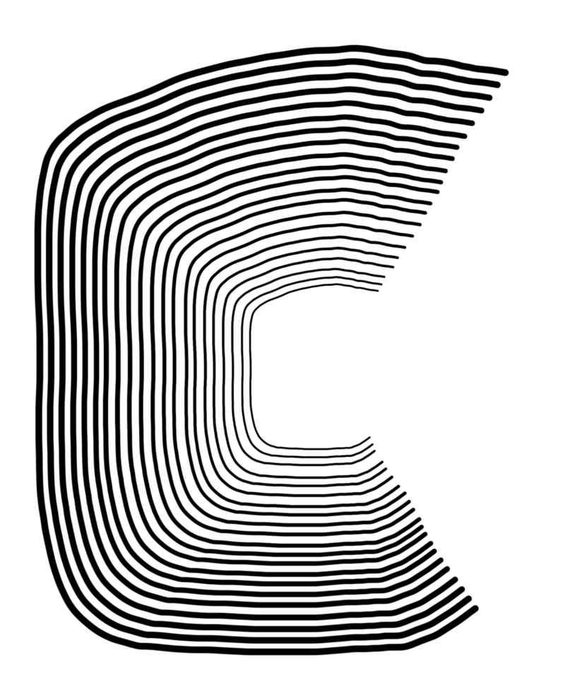 A black and white image of a curved line png