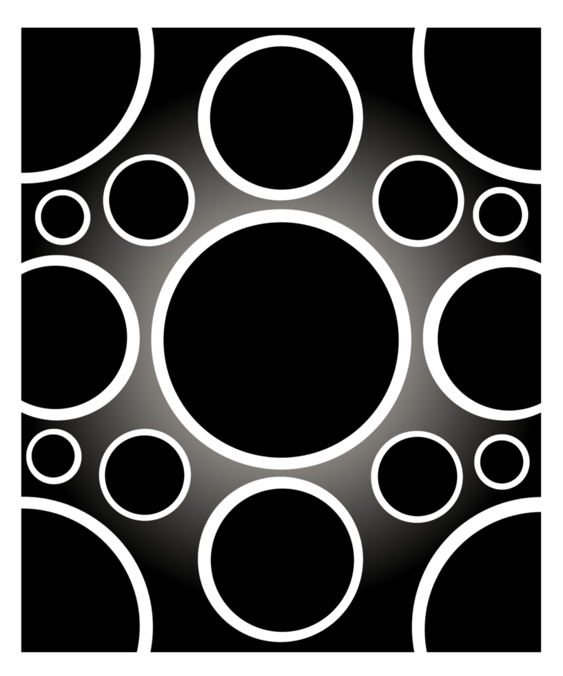 A black and white background with circles png