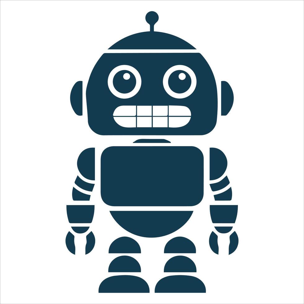Modern robot icon trendy flat design on white background vector