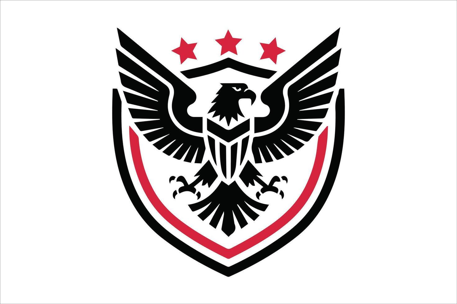 Eagle star shield logo military, tactical, veteran design vector