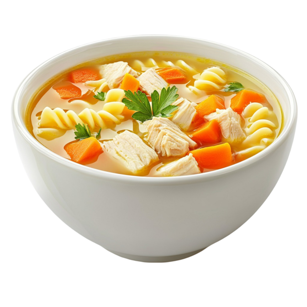 Chicken Noodle Soup with Parsley png
