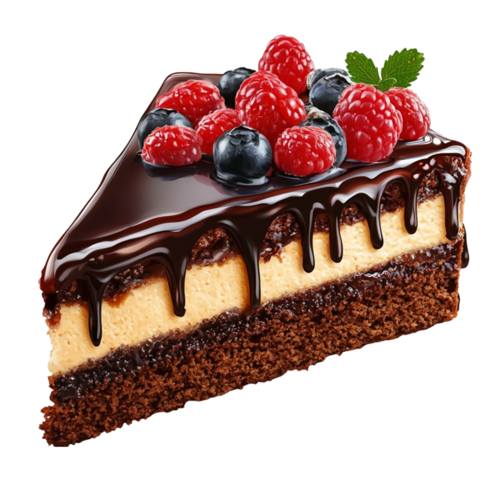 Slice of Cake with Chocolate png
