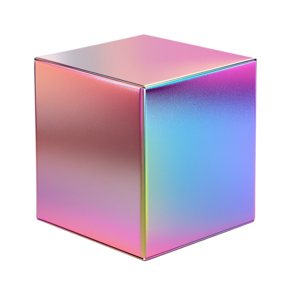 Shiny Box with Rainbow Colors png