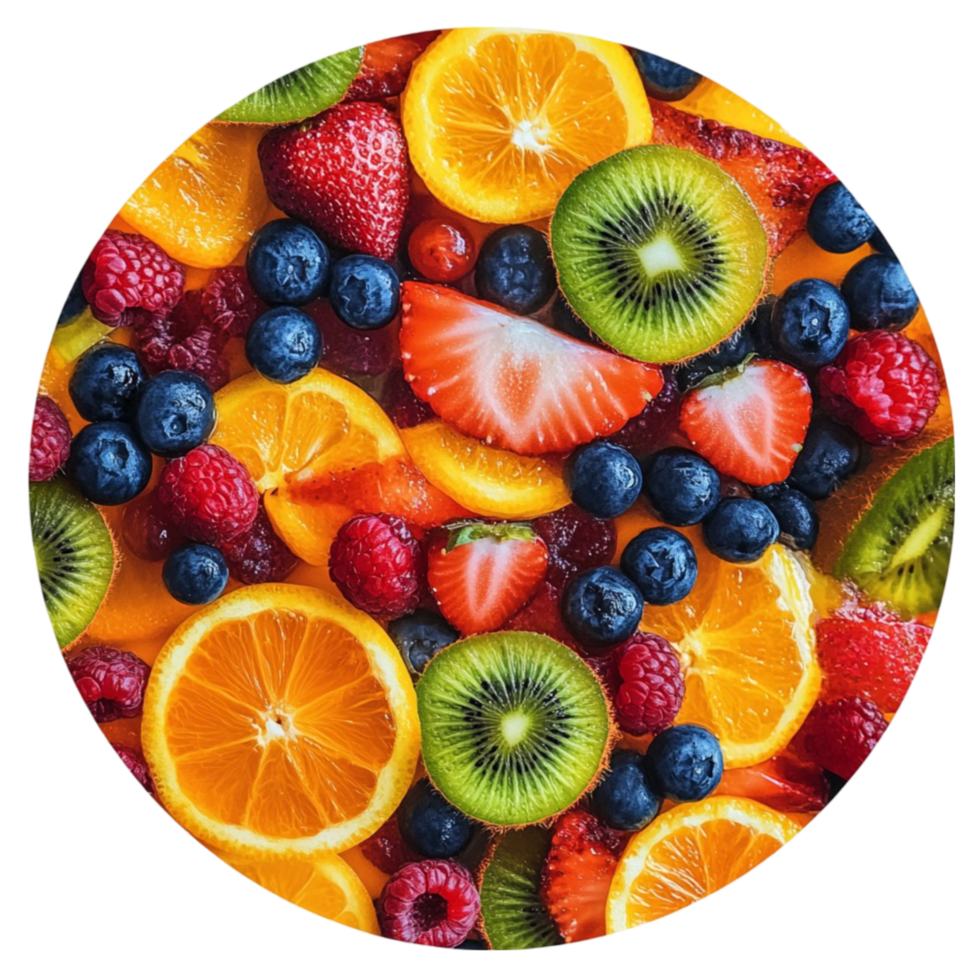 Fruit in Circle on Transparent Background png