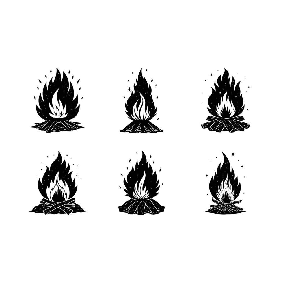 Bonfire Graphic Design File Fire, Flame, Campfire Illustration vector