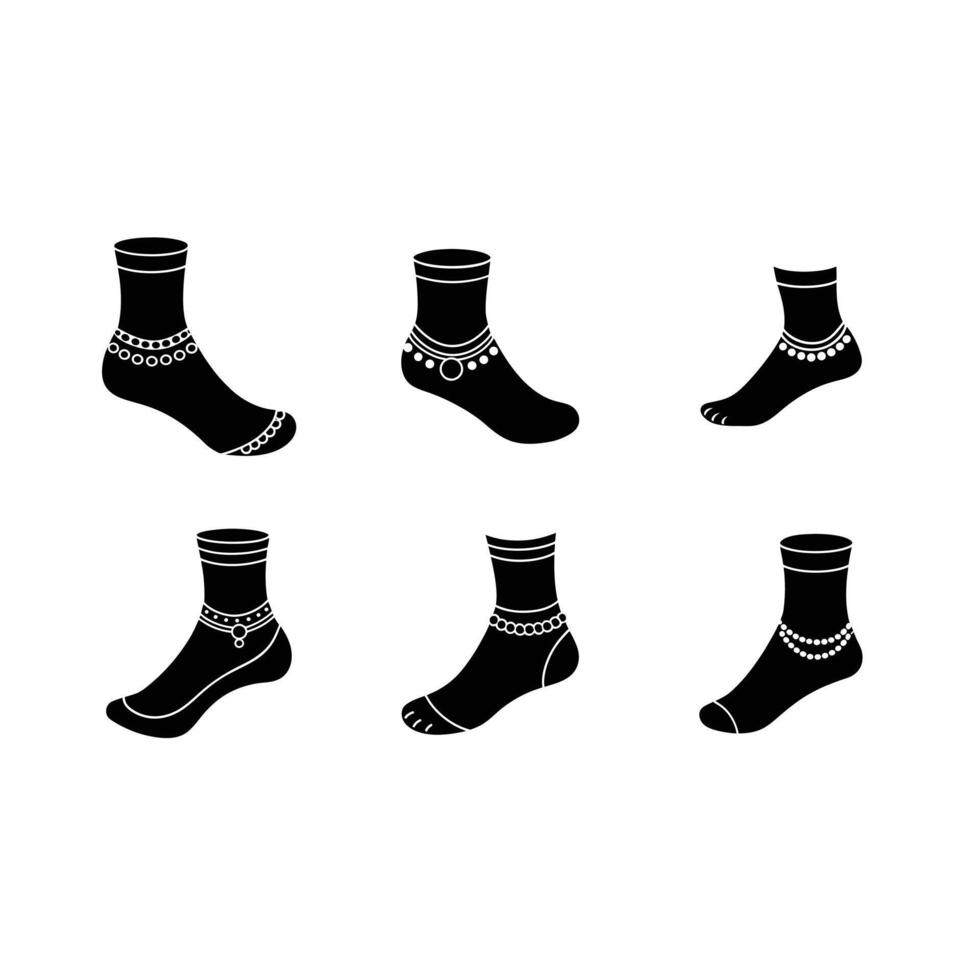 Stylish anklet icon for custom fashion and jewelry designs vector