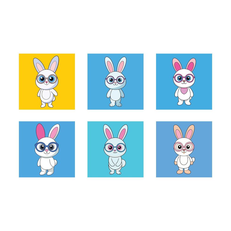 Cute Bunny Wearing Clothes Graphic Design - High-Quality Art vector