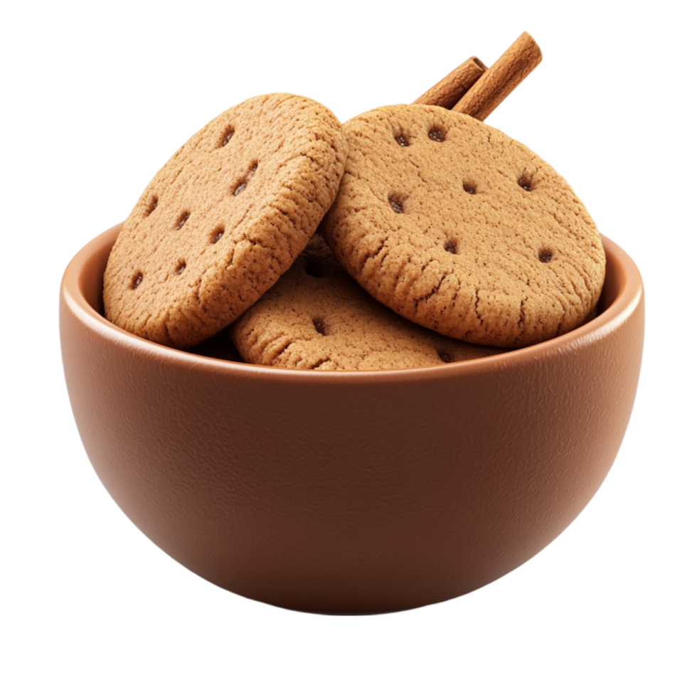 Bowl of Cookies Isolated on Transparent Background png
