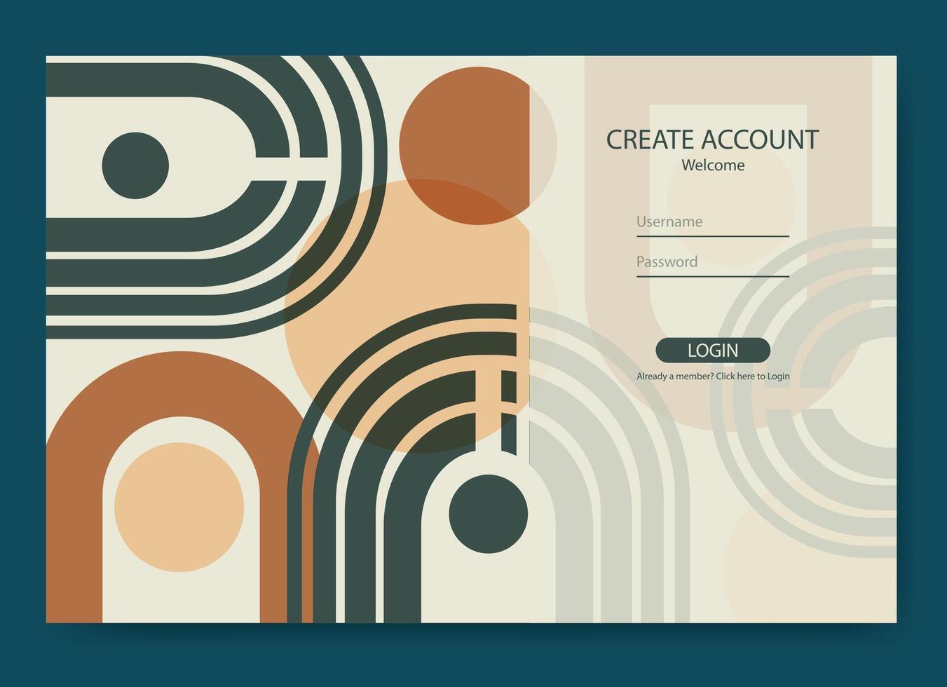 Account sign up and password page. Login ui ux design concept illustration. Landing page vector