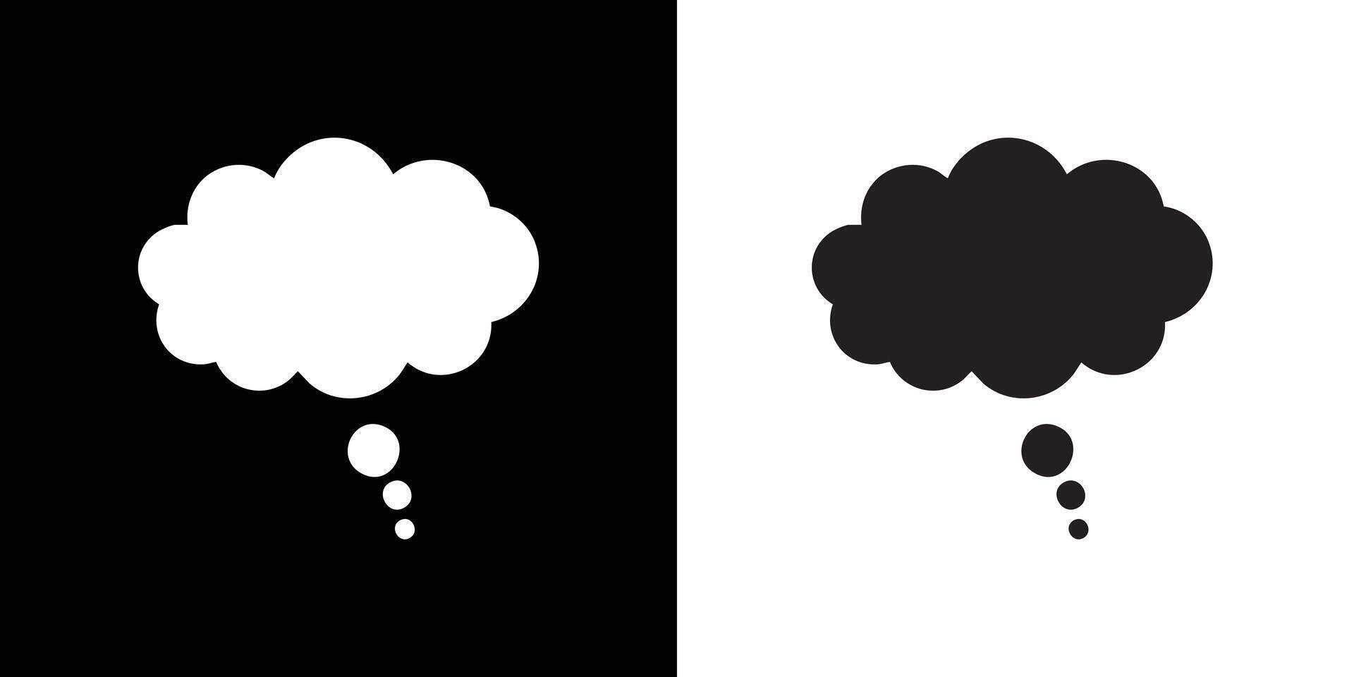 Thought bubble icon . Think bubble icon . Dream cloud icon on a white background vector