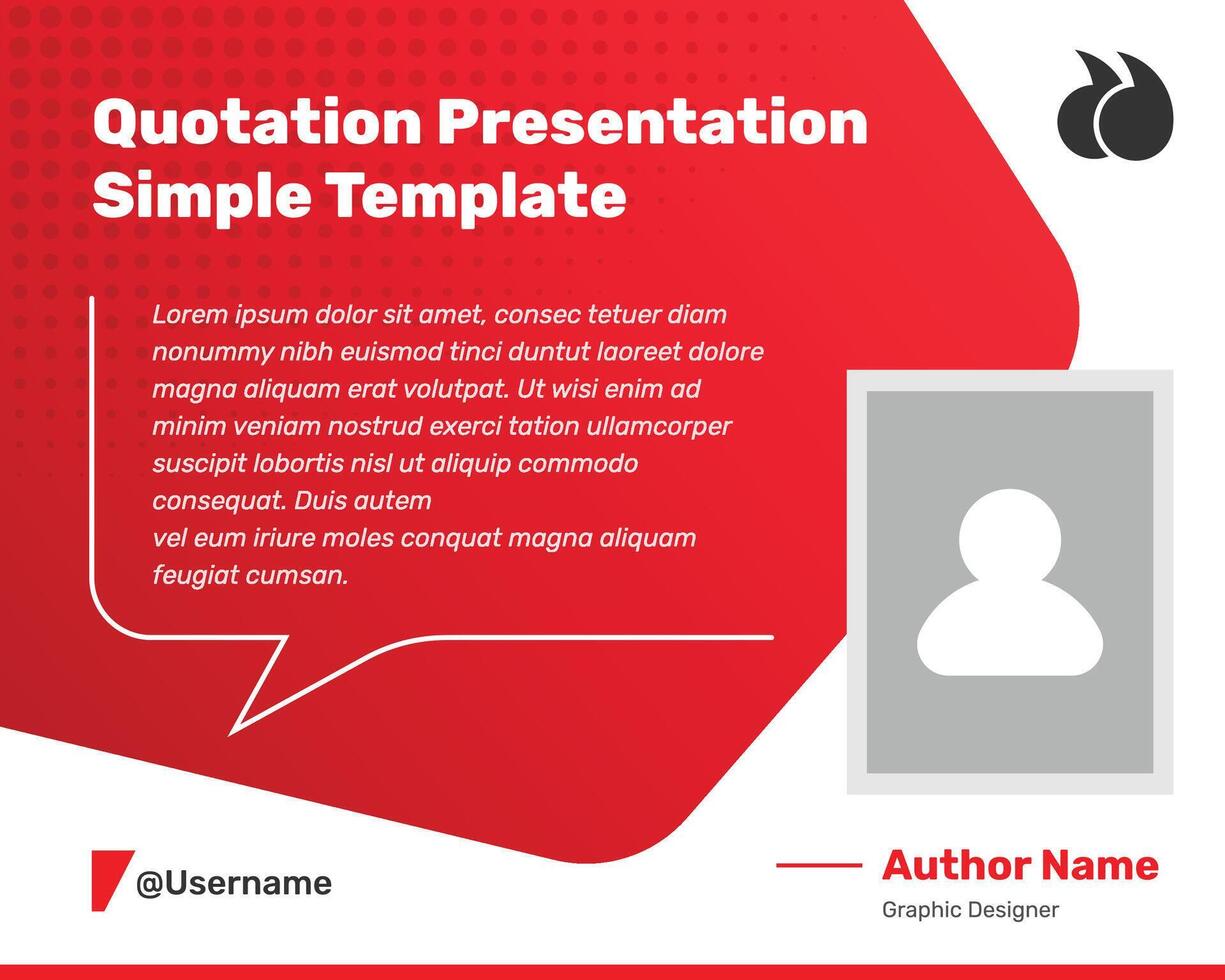 Professional testimonial and quotation presentation modern social media template vector