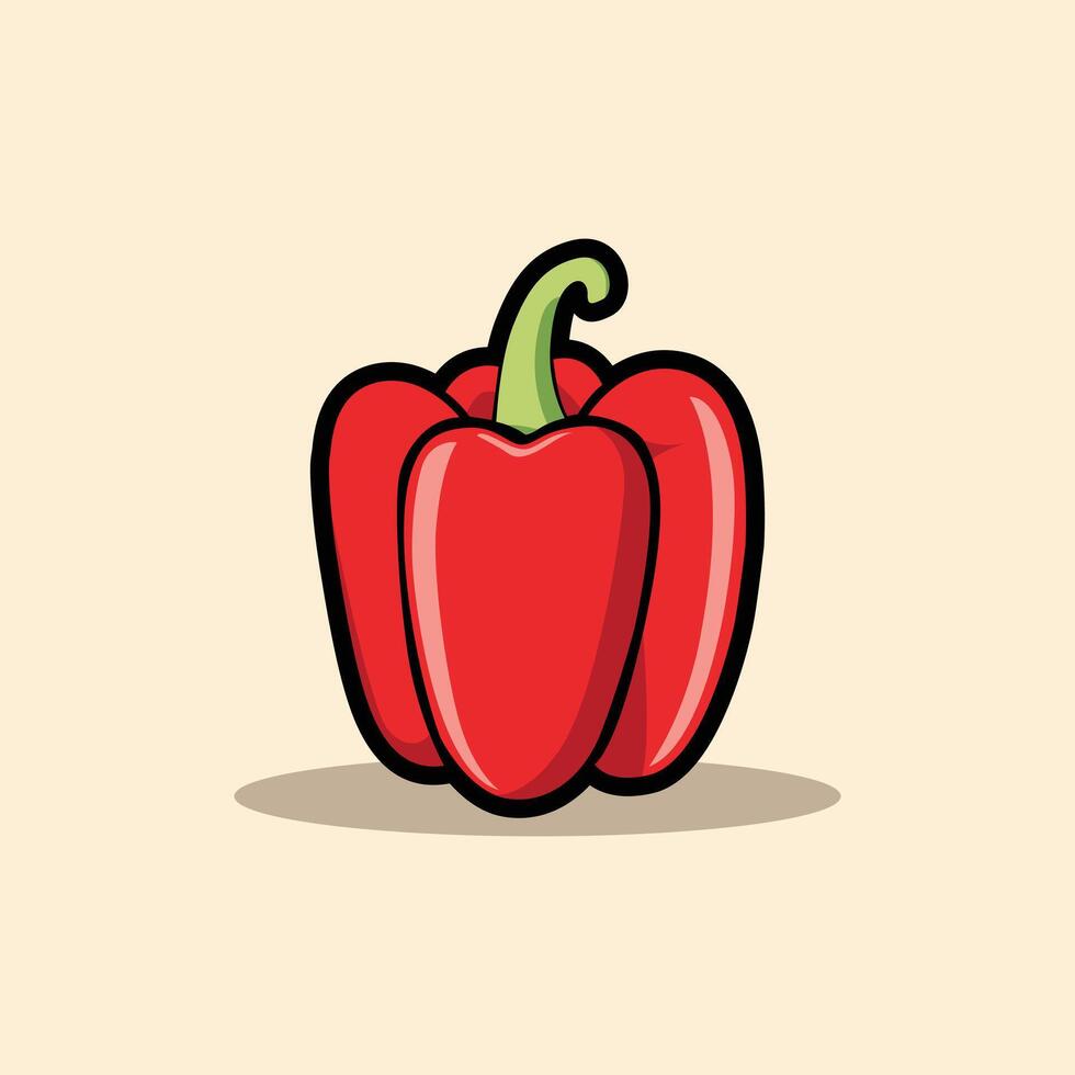 Colorful Paprika Spice Art Illustration vector