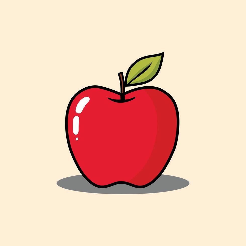 Fresh and Juicy Red Apple vector