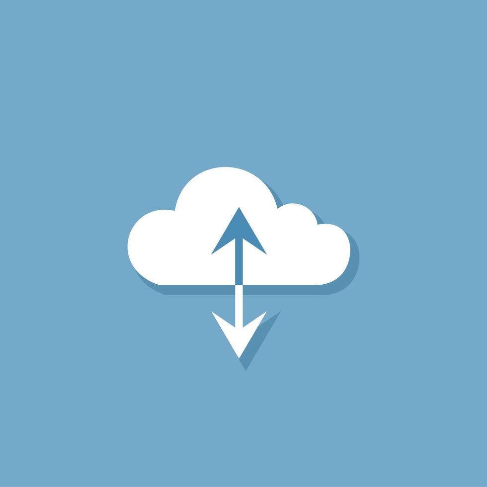 Cloud Upload and Download Icon vector