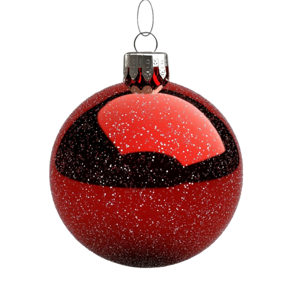 Red Christmas Ball Hanging on Hook png