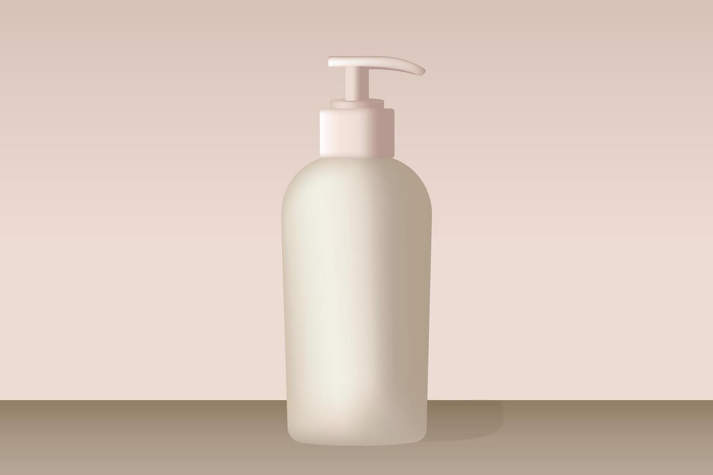 cosmetic bottle isolated in pastel colors vector
