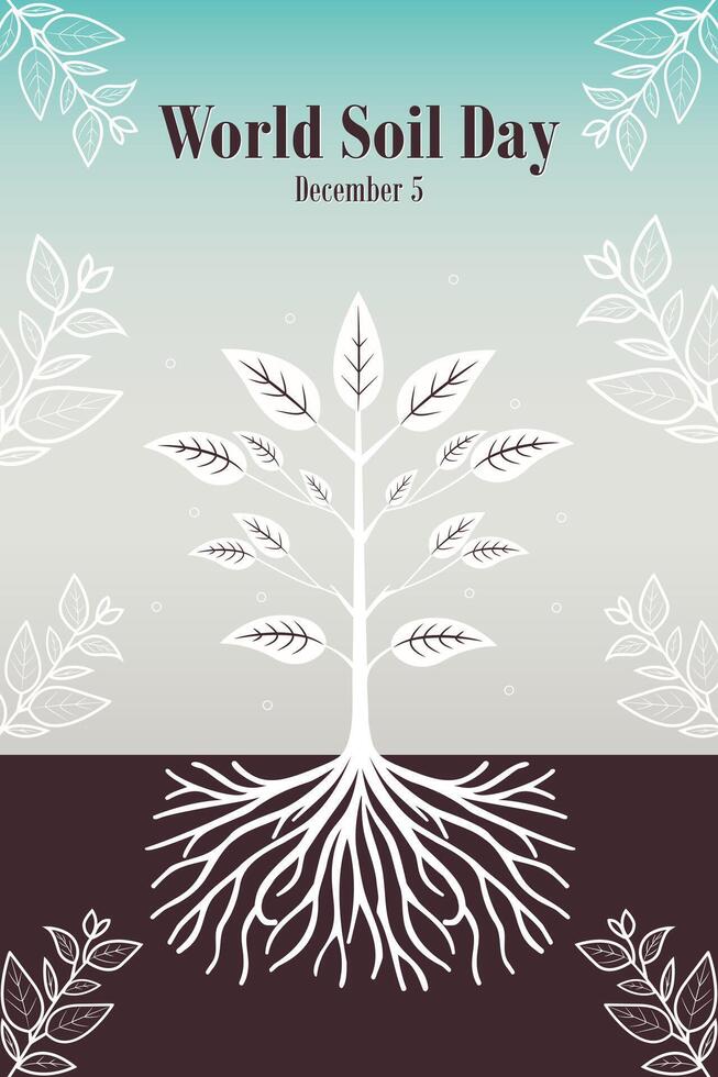 world soil day flat poster design vector