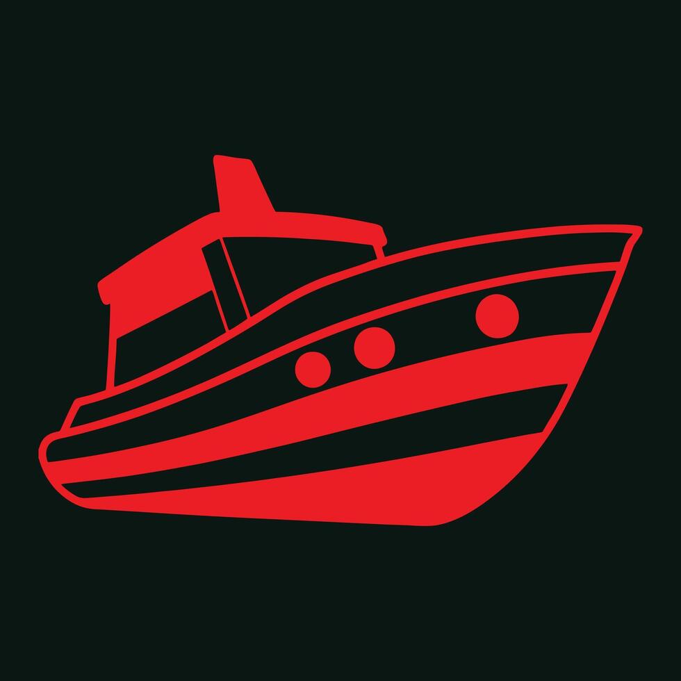 Creative Boat Artwork Full of Details vector