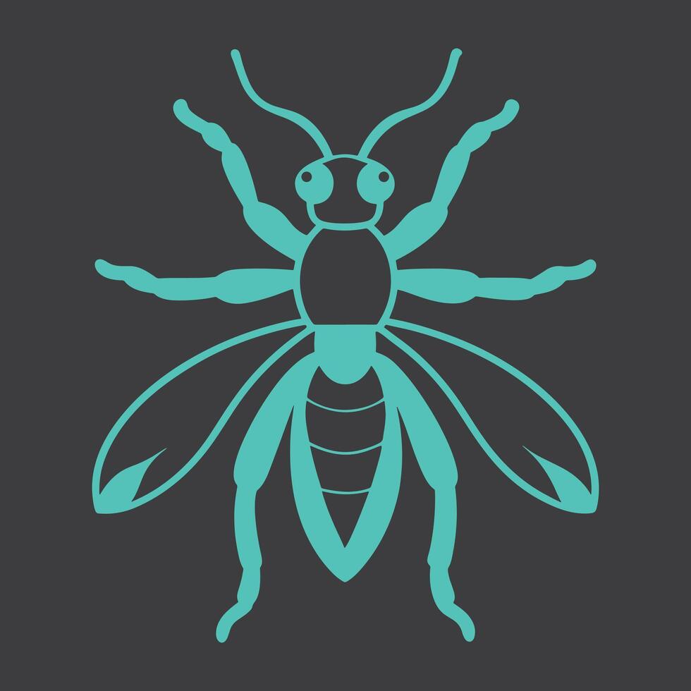 Minimalist Insect Art Design vector