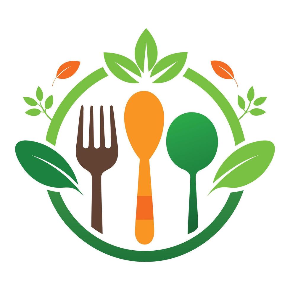 A Logo Representing Eco Friendly and Healthy Food Choices. vector