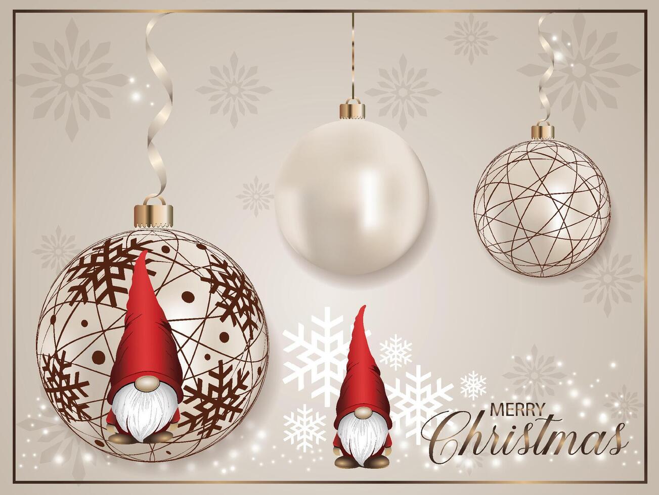 Holiday Xmas gnome character in red. vector