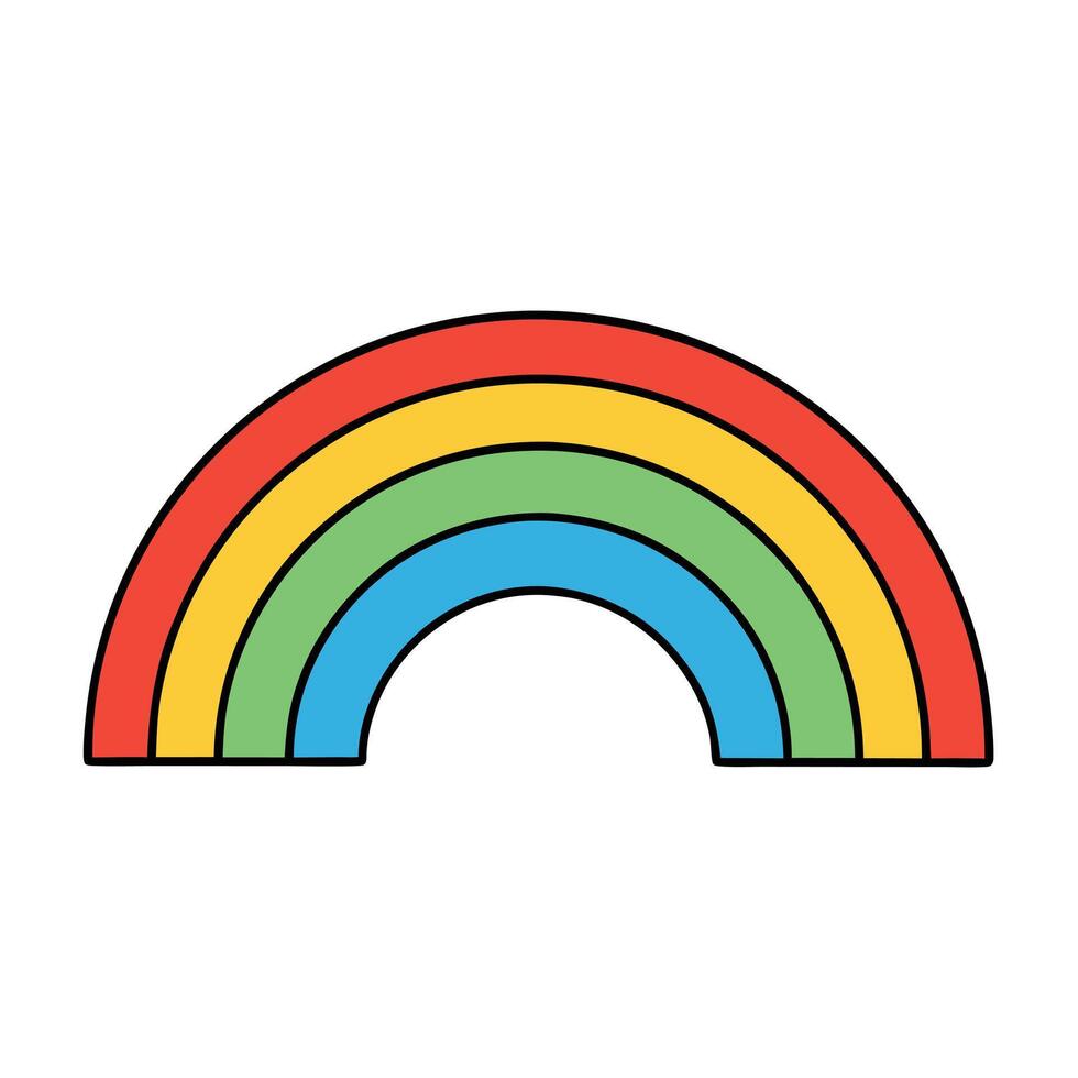 Realistic Colorful Rainbow Concept vector