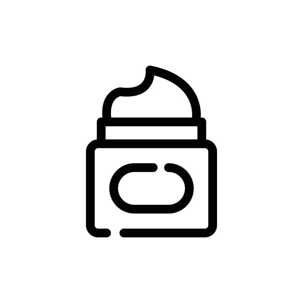 Cream incomplete line art icon template vector