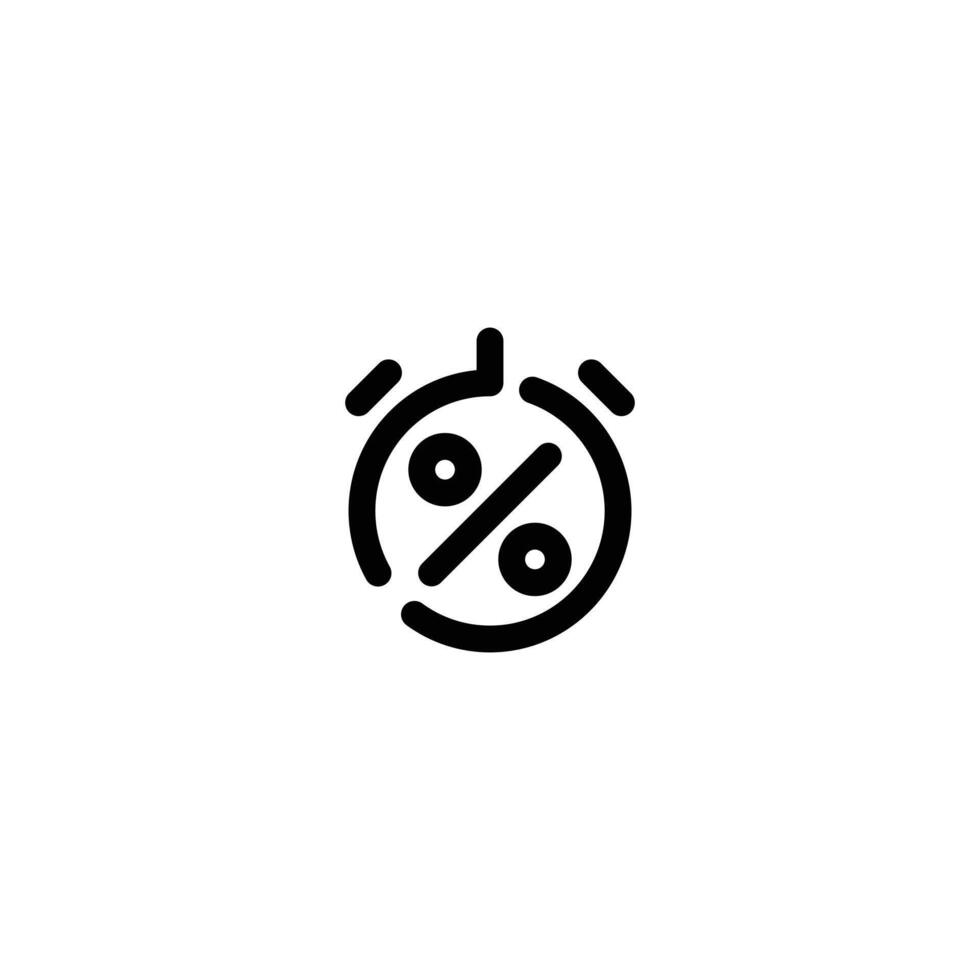 Timer incomplete line art icon template vector