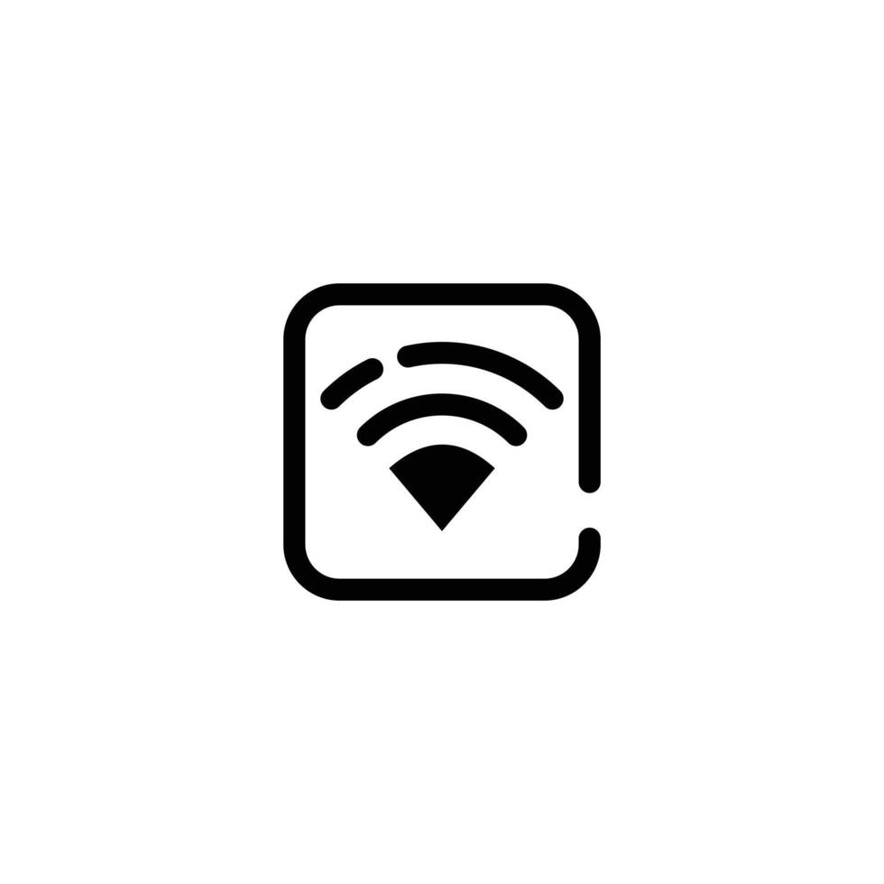 Apple incomplete line art icon template vector