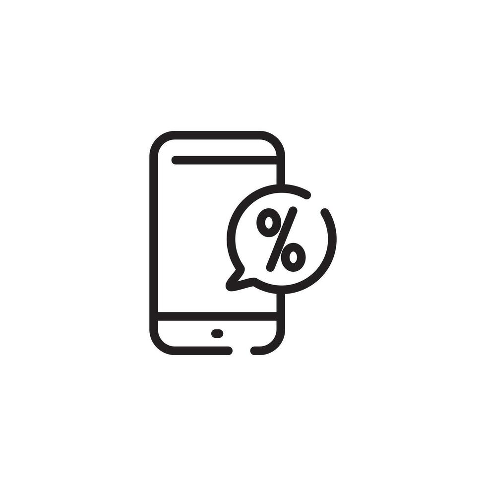 Smart phone incomplete line art icon template vector
