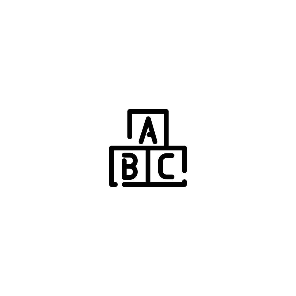 Toy incomplete line art icon template vector