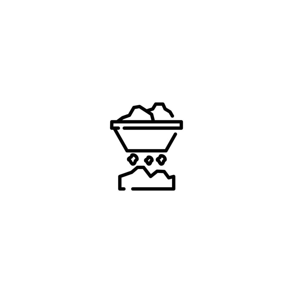 Panning incomplete line art icon template vector