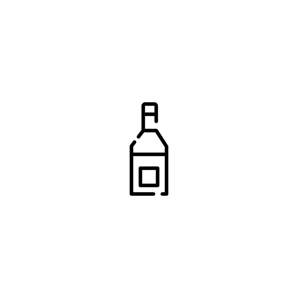 Champagne incomplete line art icon template vector