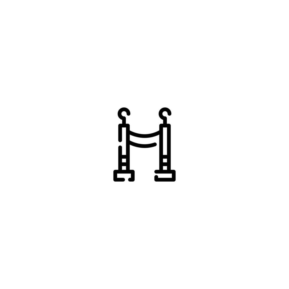 Queue incomplete line art icon template vector