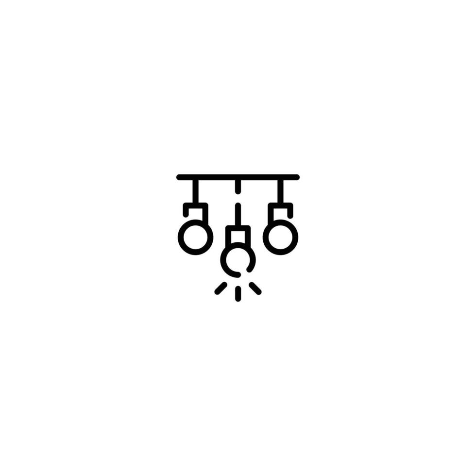 Light Bulb incomplete line art icon template vector