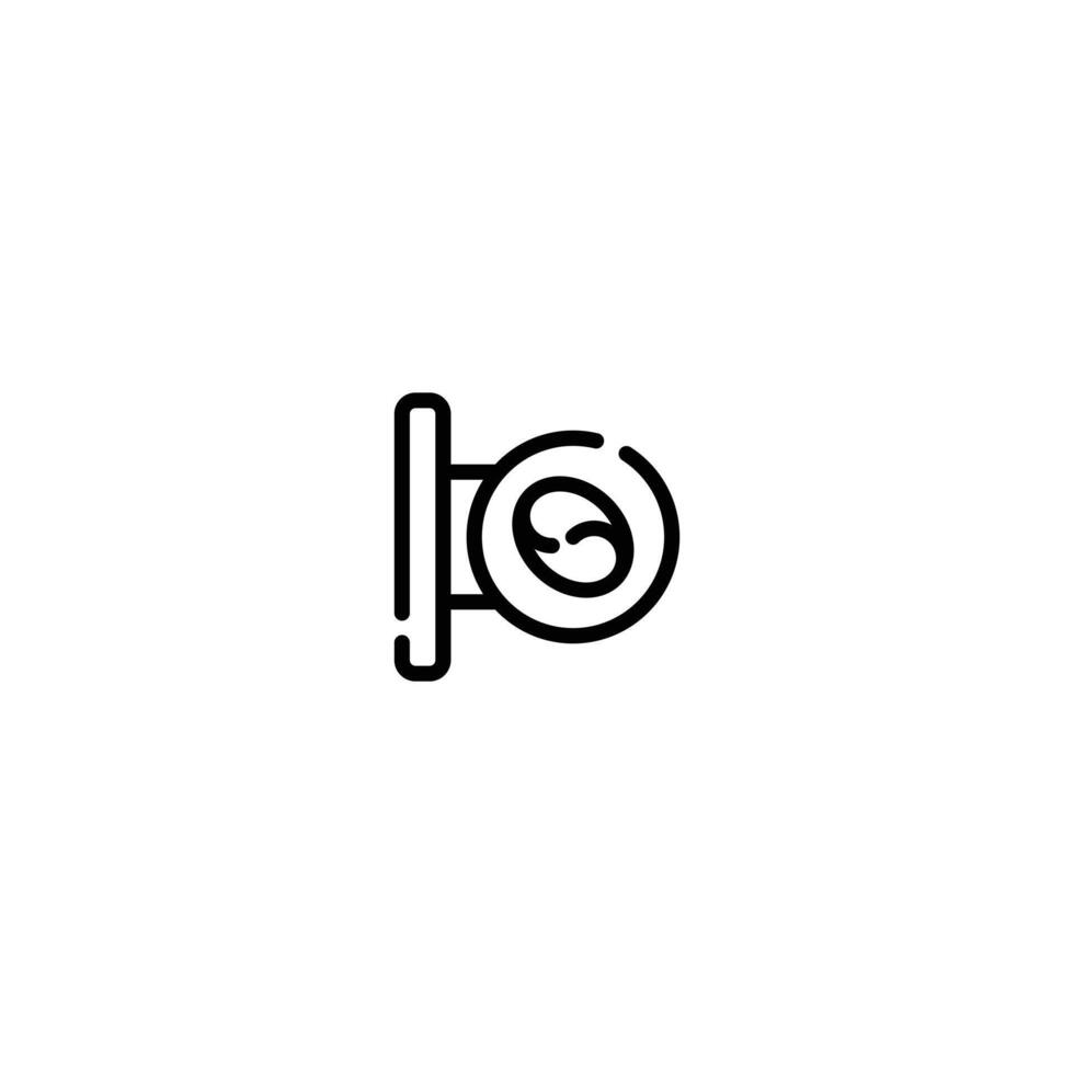 Sign incomplete line art icon template vector