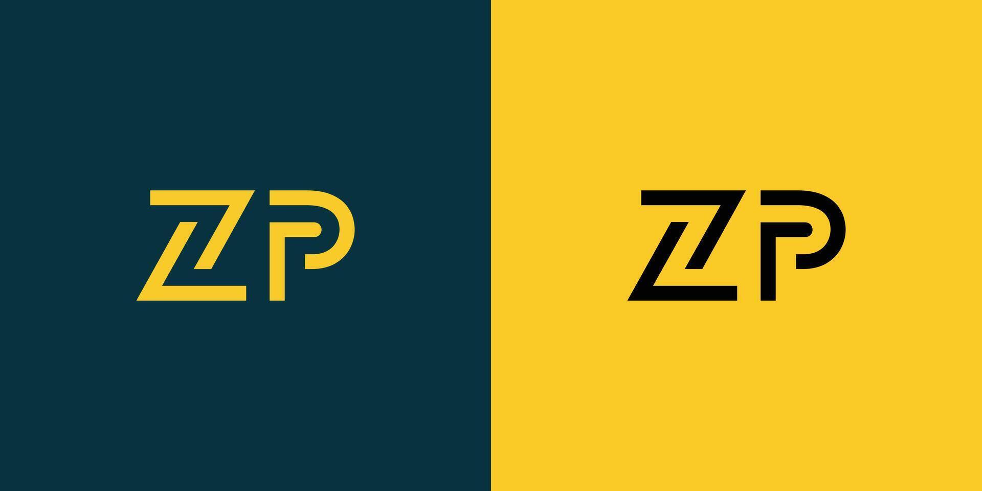 ZP monogram logo design. vector