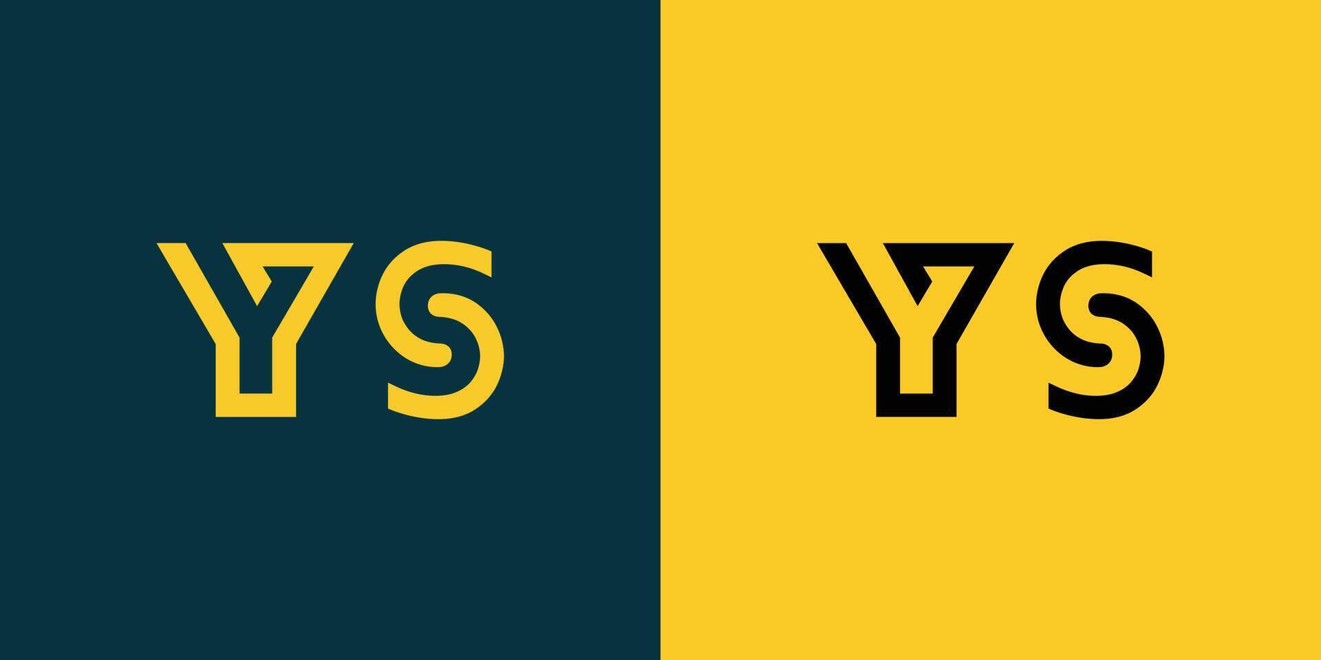 YS monogram logo design. vector