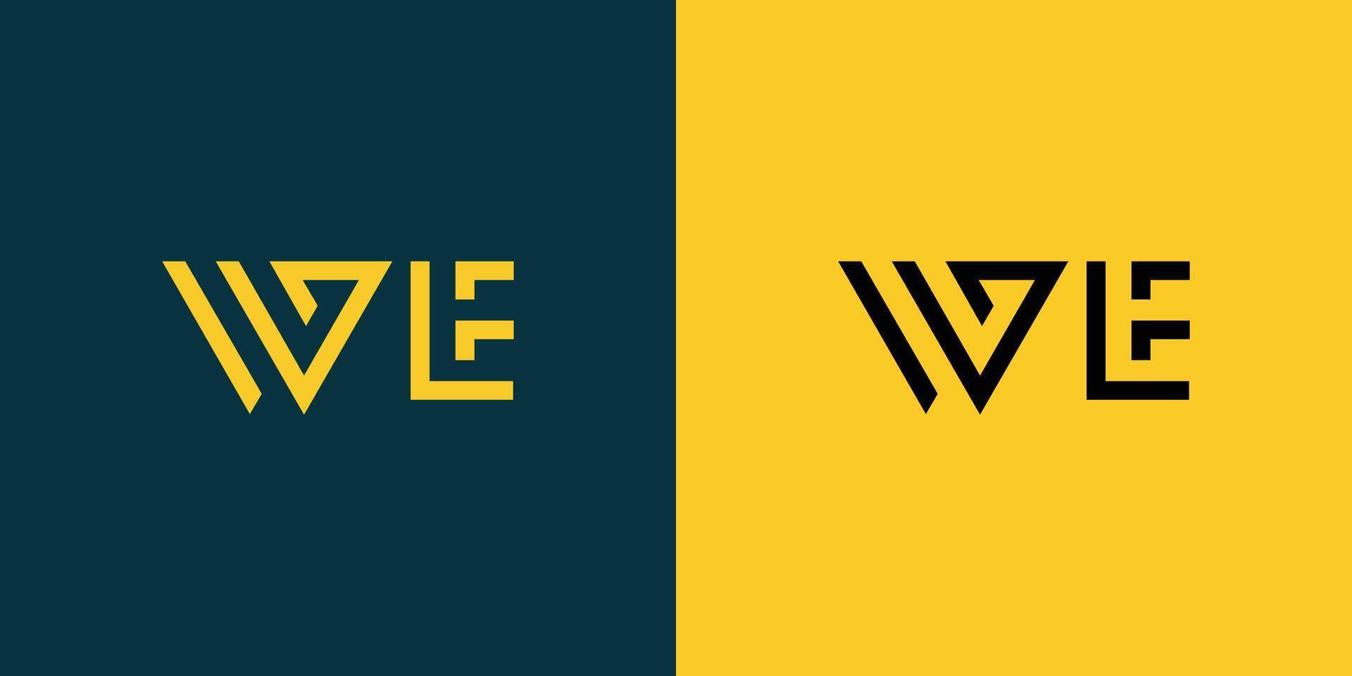 WE monogram logo design. vector